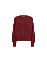 Mos Mosh - Thora V-Neck Knit Cardigan Garnet