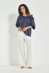 VERGE - Tamara Cotton Top Denim Blue