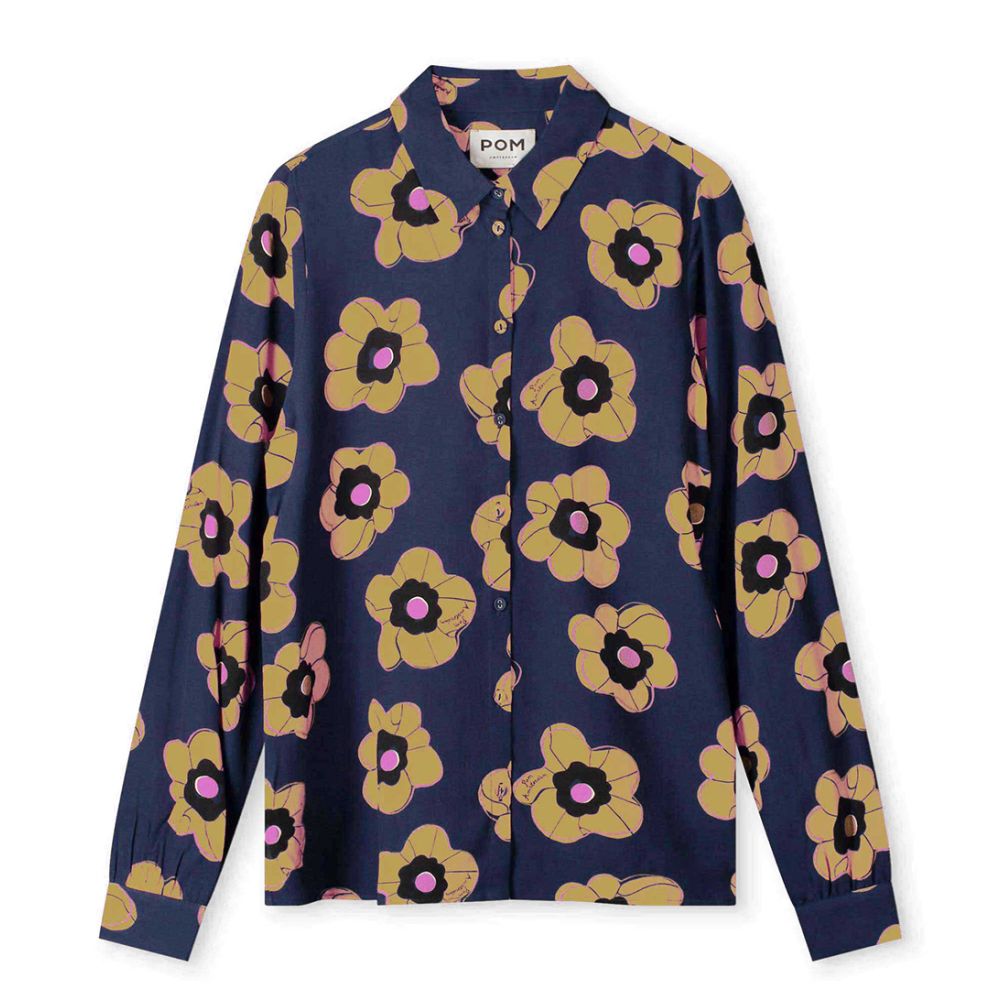 POM Amsterdam - Mila Fleurs Parfaites Blue Blouse