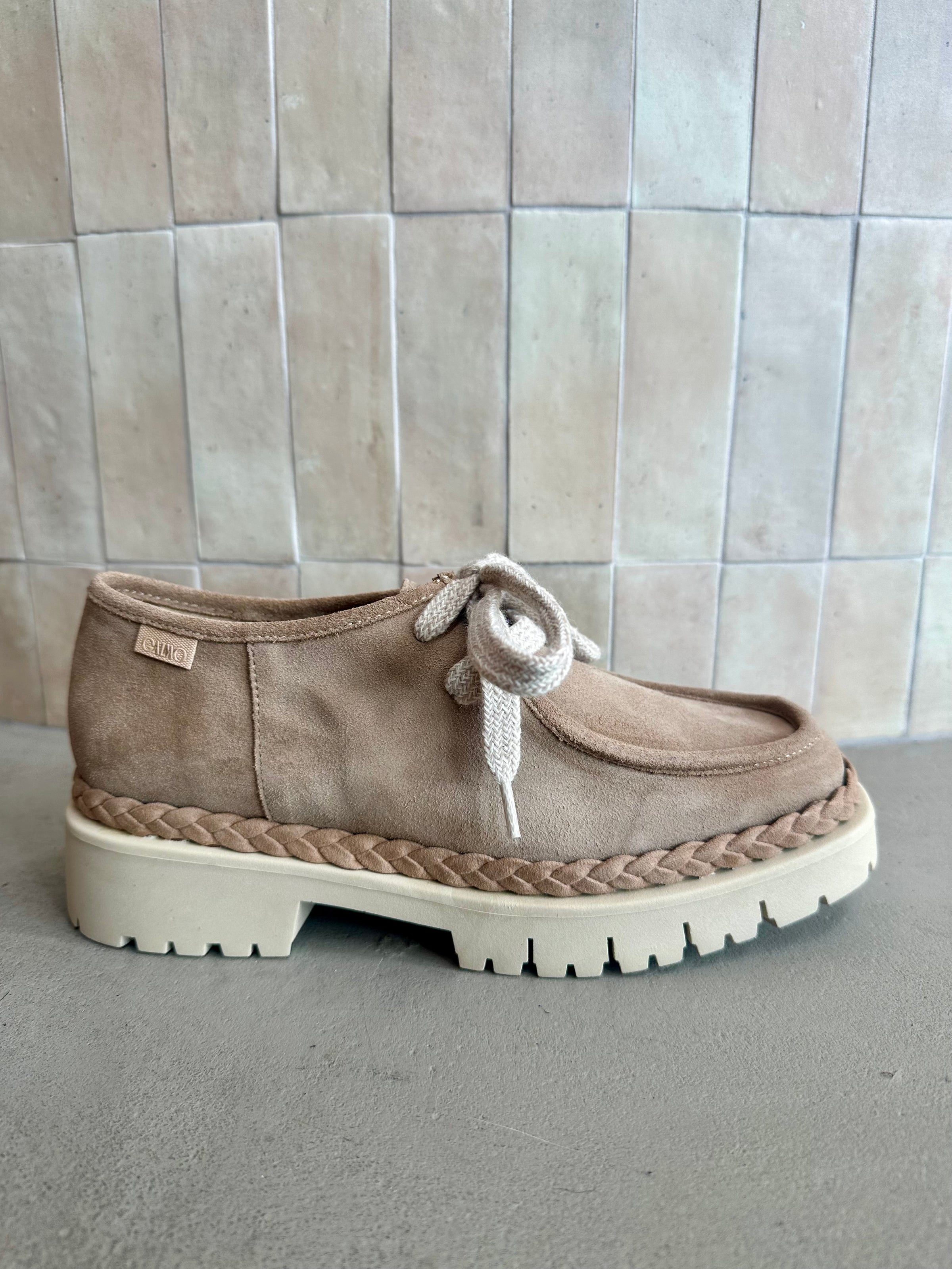 Gaimo - Candia Stone Suede Moccasin