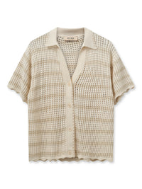 Mos Mosh - Une Knit Short Sleeve Cardigan Ecru