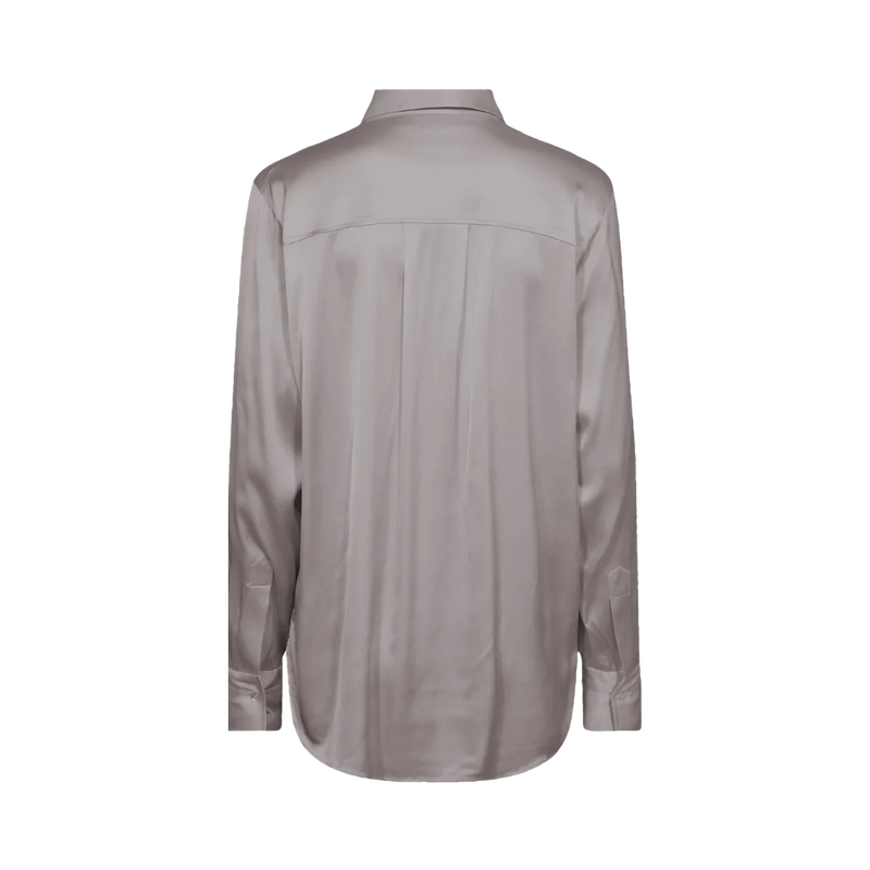 Mos Mosh - Linda Satin Shirt Sharkskin