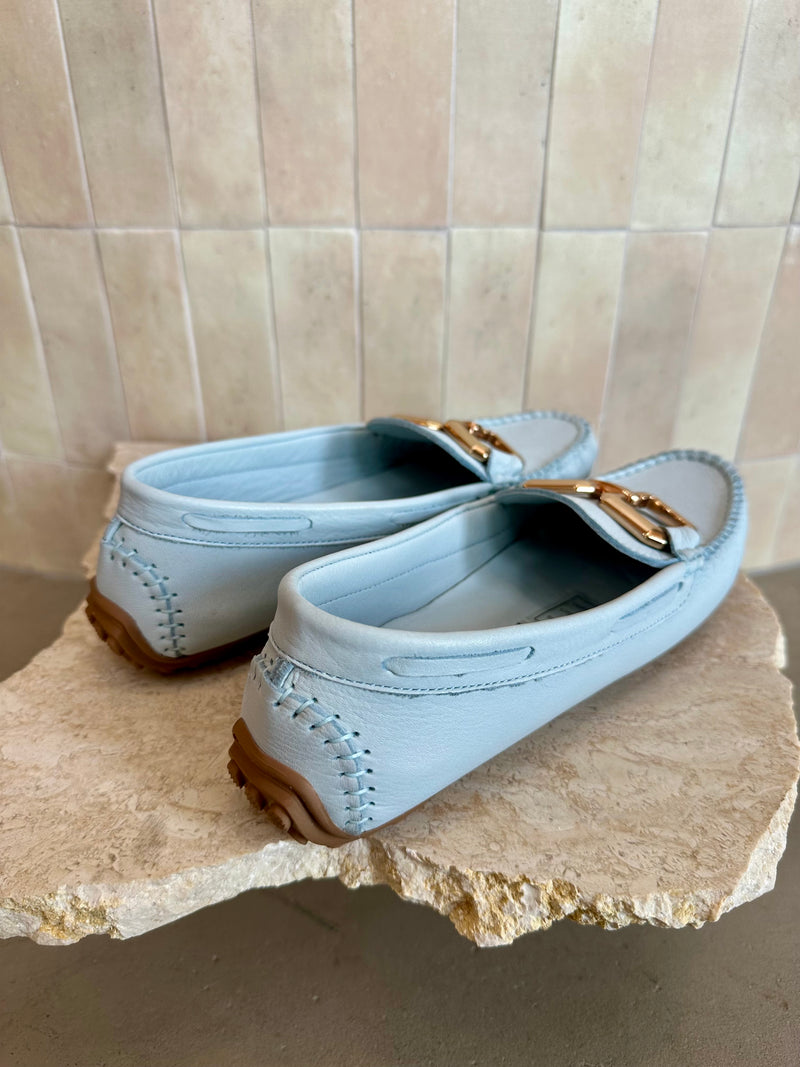 Sempre Di- Moccasin Driving Shoe Soft Aqua