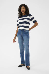 KAFFE - Maris Straight Leg Medium Blue Denim