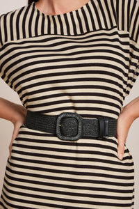 King Louie - Black Raffia Belt