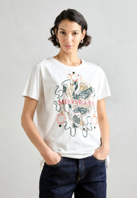 Mos Mosh - Hallin SS Deco Tee White O-Neck