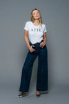 ATTE Denim - Claudia Wide Leg Flare Jean Ink