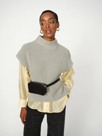 Mos Mosh - Biola Bine Knit Vest Grey