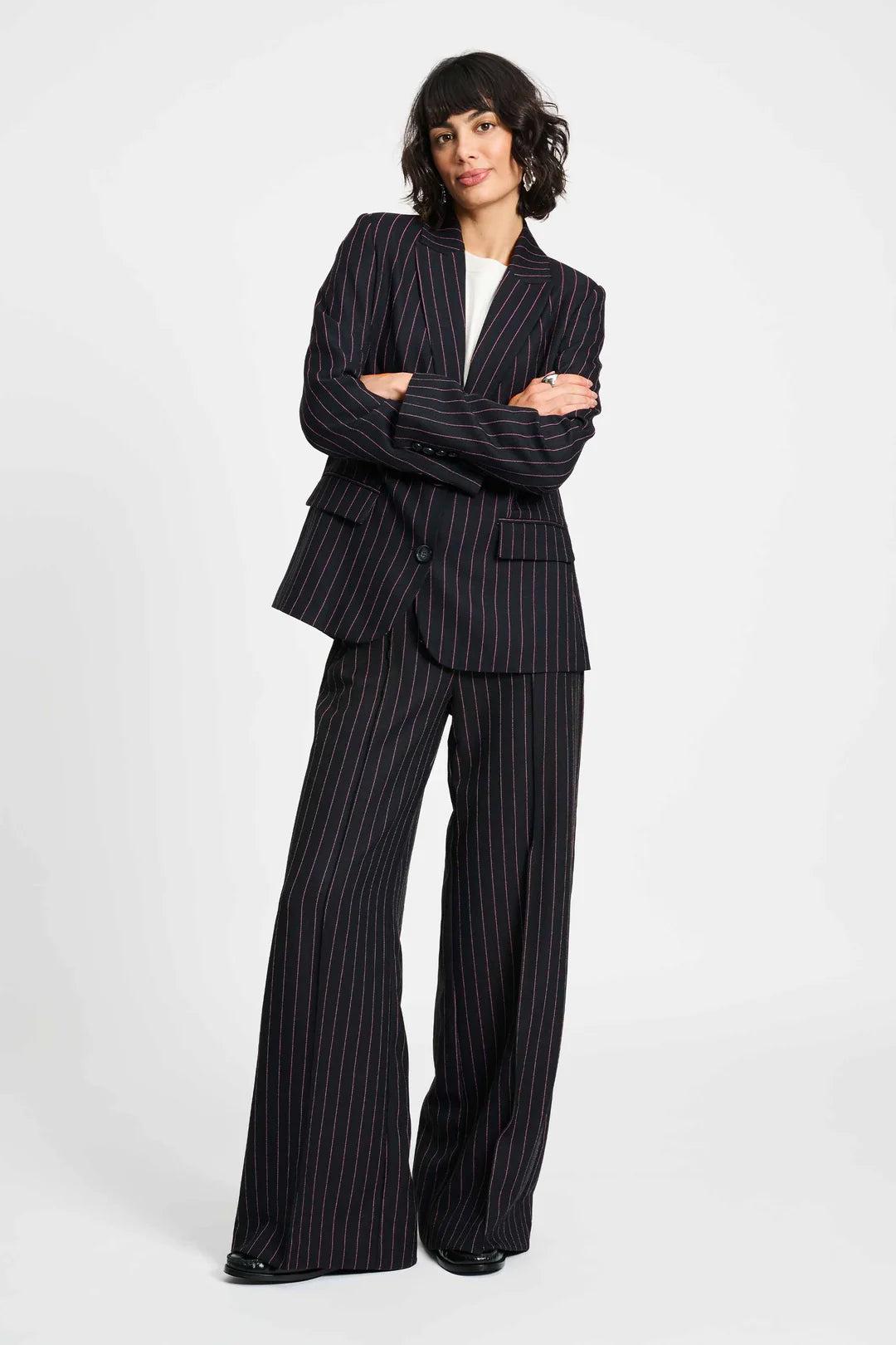 POM Amsterdam - Noir Striped Blazer