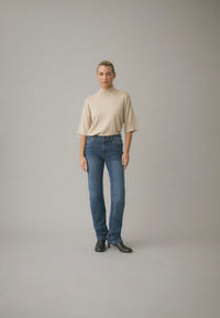 KAFFE - Maris Straight Leg Medium Blue Denim