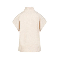 CC Heart - Emerie Knit Polo Top Off White Melange