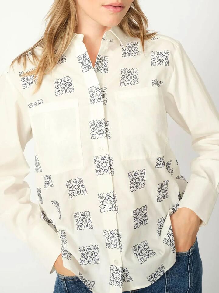 Mos Mosh - Weina Geo Shirt Ecru