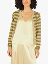 Traffic People - Tarnish Lurex Gold Stripe Cardigan