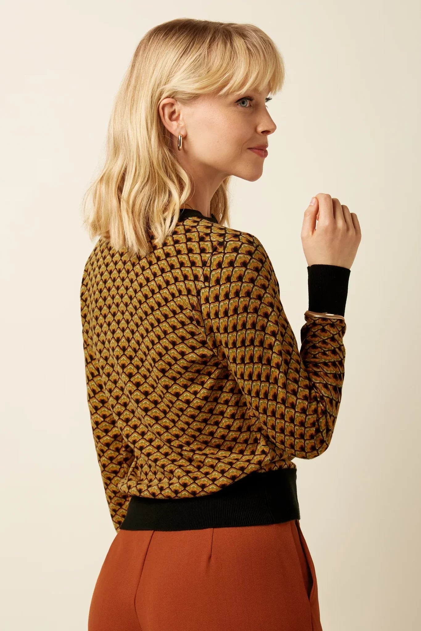 King Louie - Cardi Round Neck Frio Cabernet Red