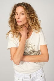 MOS MOSH - Nadine SS Deco Tee Celadon