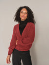 Mos Mosh - Thora V-Neck Knit Cardigan Garnet