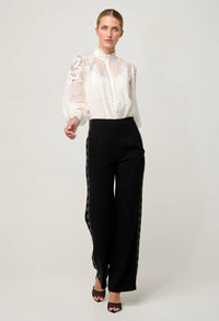 ONCE WAS - Sevilla Cotton Silk Shirt in Blanca
