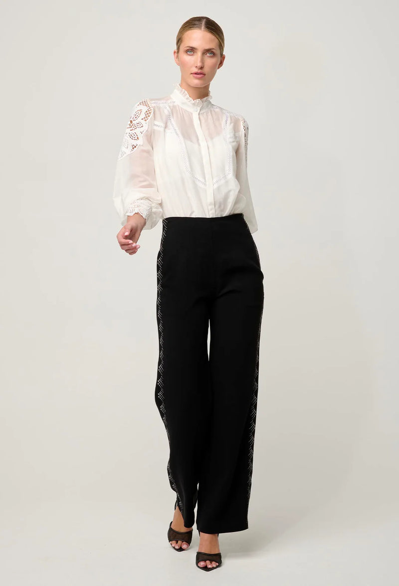 ONCE WAS - Sevilla Cotton Silk Shirt in Blanca