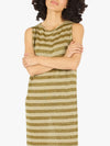 Traffic People - Tarnish Gold Lurex Stripe Dress