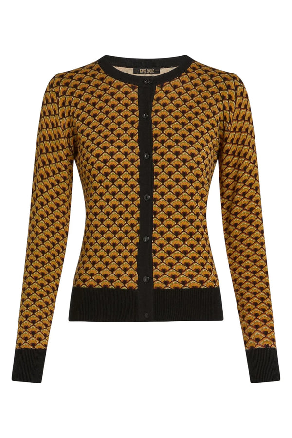 King Louie - Cardi Round Neck Frio Cabernet Red