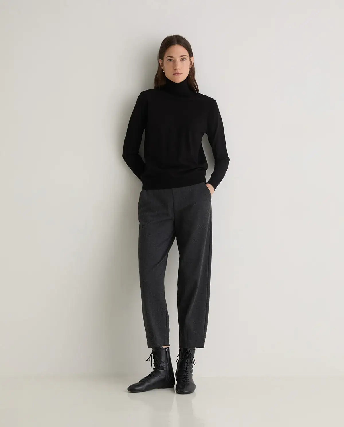 Yerse - Barrel Pants Herringbone