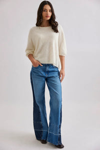 Mia Fratino - Eliza Brushed Tee Polar White