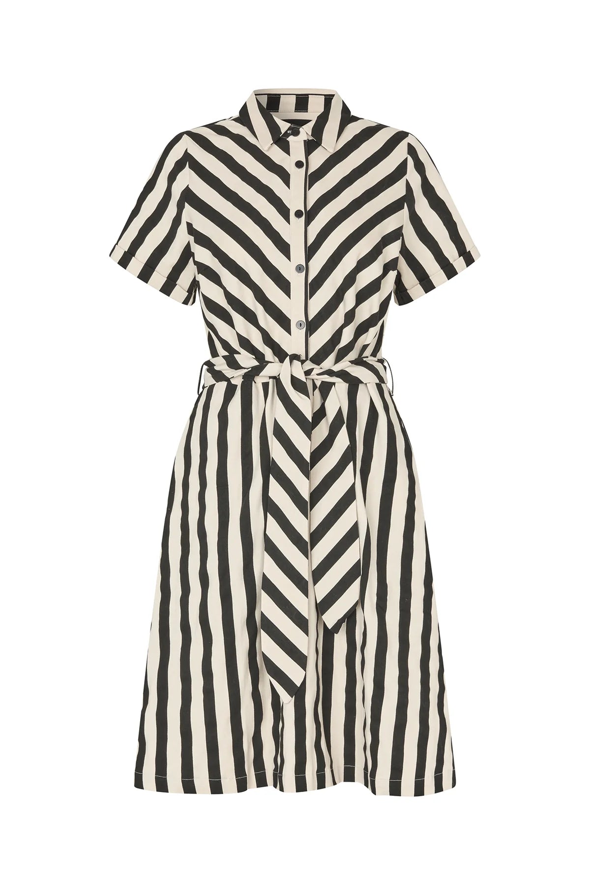 Lolly’s Laundry - Tulle Midi Dress Black Stripe