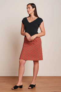 King Louie - Border Skirt Touché Red Print