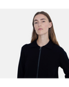 Yerse - Collared Zip Knit Top Black