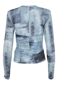 Gestuz - Areen Long Sleeve Blouse Blue Denim
