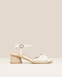 Gaimo - Dane Raffia Espadrille Heels White/Natural