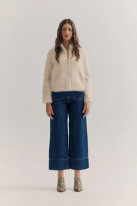 World of Nomads - Felix Zip Cardigan Oatmeal