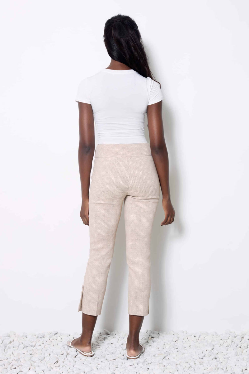 UP! Pants - Panama Crop Pant Textured Beige