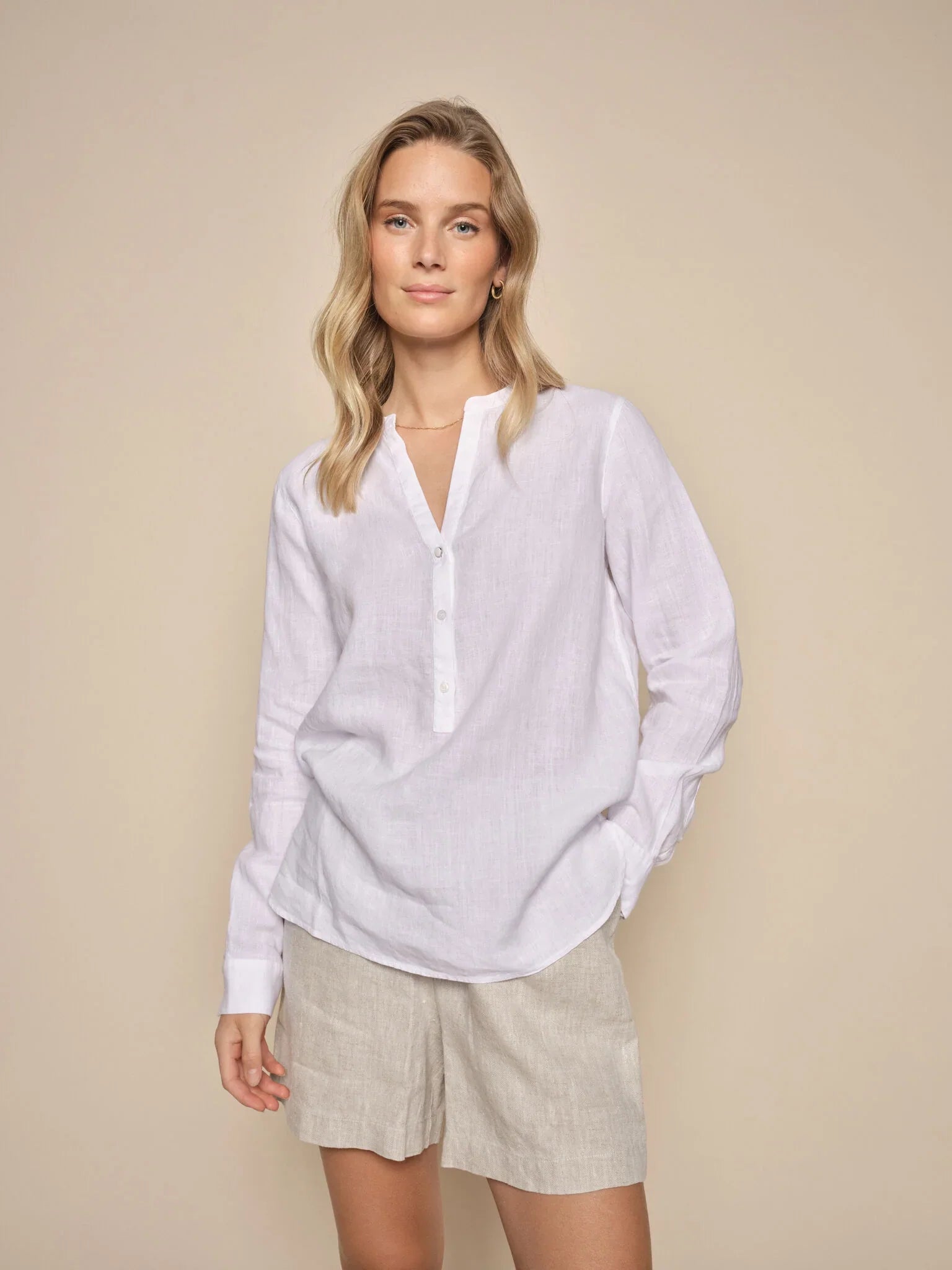 MOS MOSH - Danna Linen Blouse White