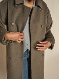 Mos Mosh - Venice Wool Coat Forest Night