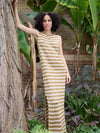 Traffic People - Tarnish Gold Lurex Stripe Dress