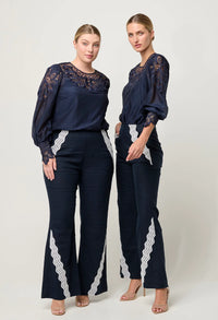 ONCE WAS - Mirador Cotton Silk Shirt in Night Sky