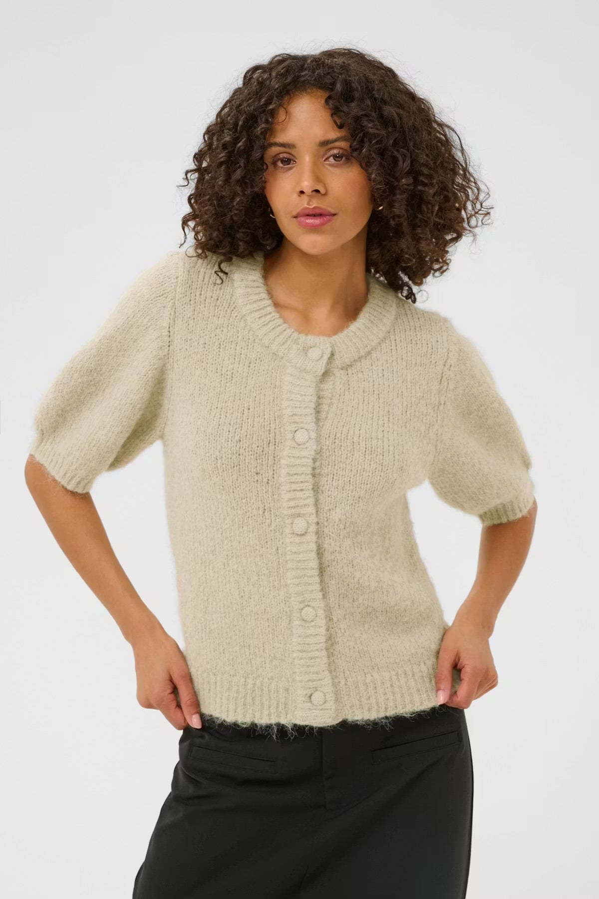 KAFFE - Emelie Cardigan Feather Gray Melange