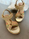 Fiorina - Jess Rainbow Multi Beige Woven Sandal