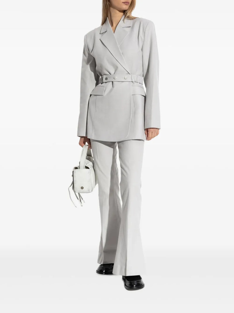 Gestuz - Dagny Flared Pants White Onyx Melange