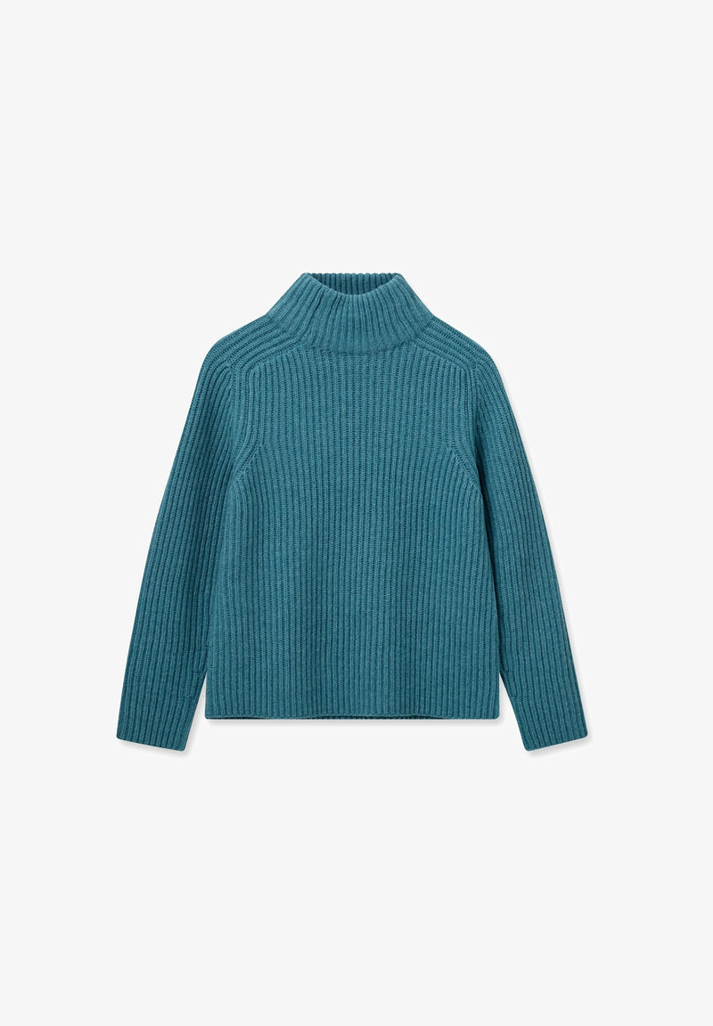 Mos Mosh - Thyra Highneck Knit Storm Blue