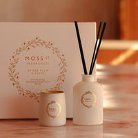MOSS ST - Spiced Plum & Clove Mini Candle & Diffuser Gift Set