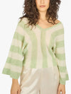 Traffic People - Betty Summer Wool Rich Jumper Green/White