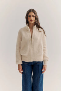 World of Nomads - Felix Zip Cardigan Oatmeal