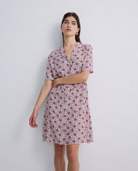 Yerse - Midi Short Sleeve Crepe Dress