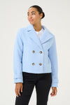 KAFFE - Anne Teddy  Windsurfer Blue Short Jacket