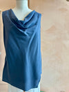 Blueberry Italia - Cowl Neck Lyocell Top Navy