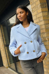 KAFFE - Anne Teddy  Windsurfer Blue Short Jacket