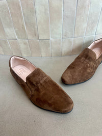 Mila Raine - Captain Loafer Chocolate Suede