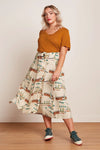 King Louie - Judy Midi Skirt Antibes Sailboat Print